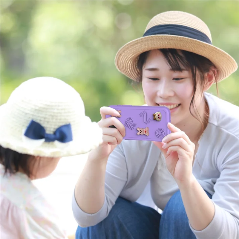 For iPhone 16 Pro Case Funny Pattern EVA Protective Phone Cover - Purple
