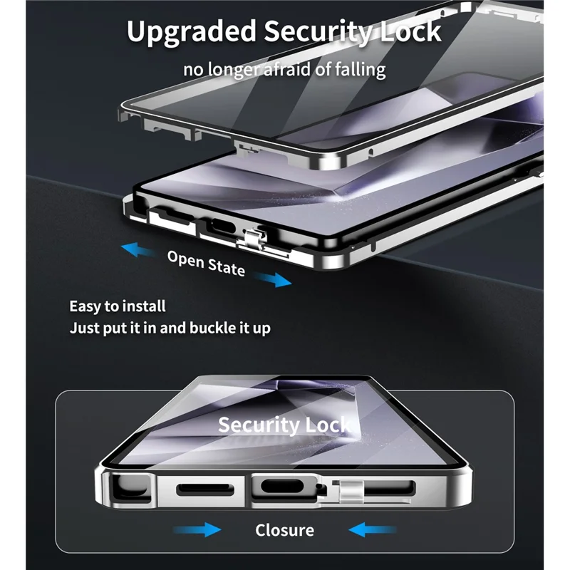 Für Samsung Galaxy S25 Ultra Magnetische Hülle aus Hartglas + Mattiertem PC-Telefonbezug mit Metallrahmen - Grün