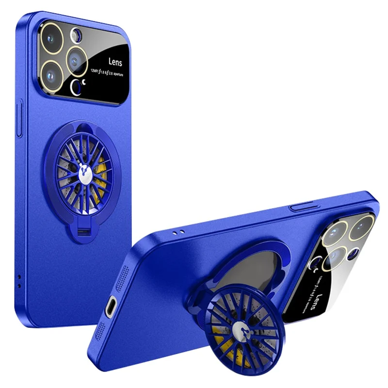 For iPhone 15 Pro Max Case Compatible with MagSafe Hard PC Kickstand Phone Cover - Sapphire
