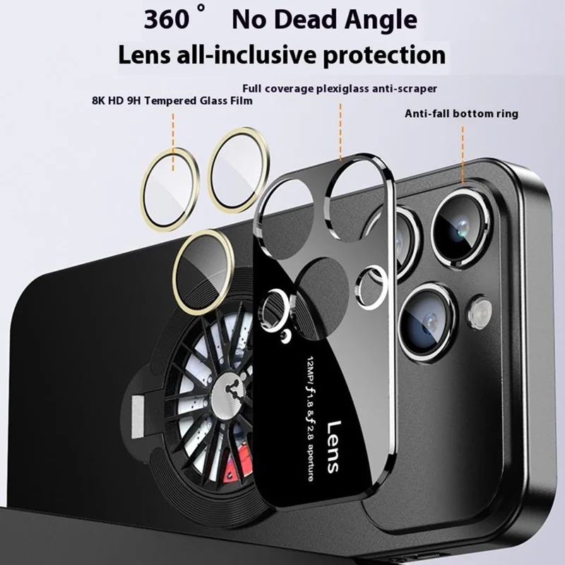 For iPhone 14 Pro Case Compatible with MagSafe Hard PC Kickstand Phone Cover - Sapphire