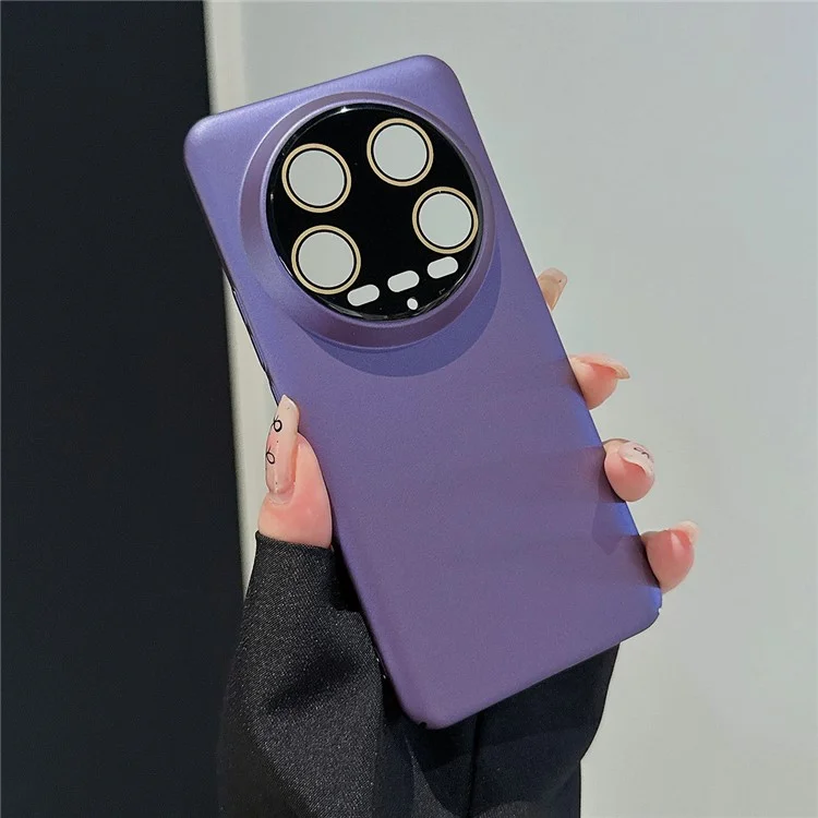 Capa de telefone mate para Xiaomi 14 Ultra, capa de PC emborrachada com protetor de lente - Roxo