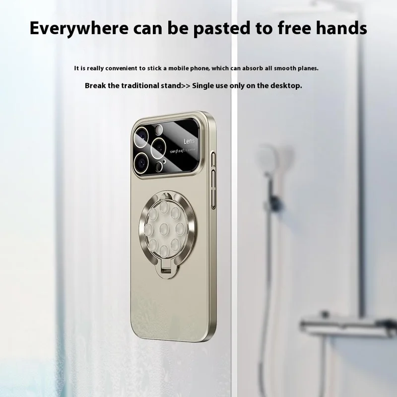 Til iPhone 15 Pro Case Kompatibel med MagSafe Sugekop Holder PC Telefonbeskyttelse - Titan