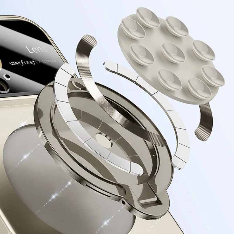 Til iPhone 15 Pro Case Kompatibel med MagSafe Sugekop Holder PC Telefonbeskyttelse - Titan