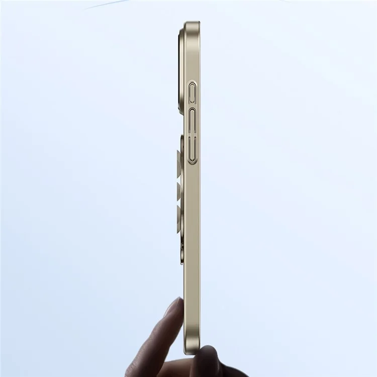 Funda para iPhone 15 Pro Max compatible con MagSafe, con ventosa y soporte de pie de PC - Titanio