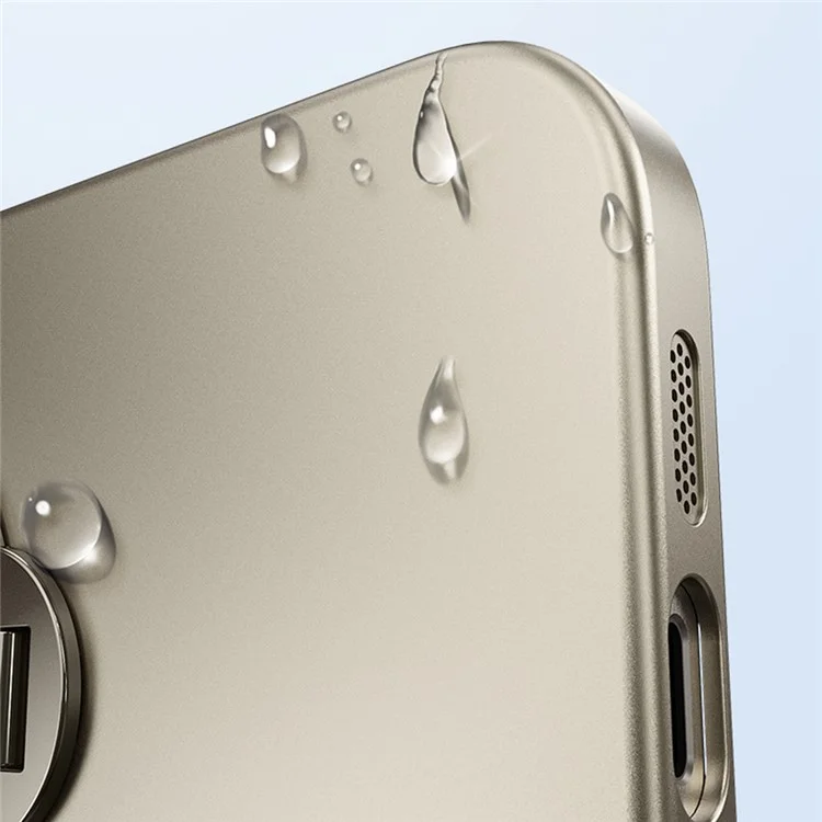 Funda para iPhone 15 Pro Max compatible con MagSafe, con ventosa y soporte de pie de PC - Titanio