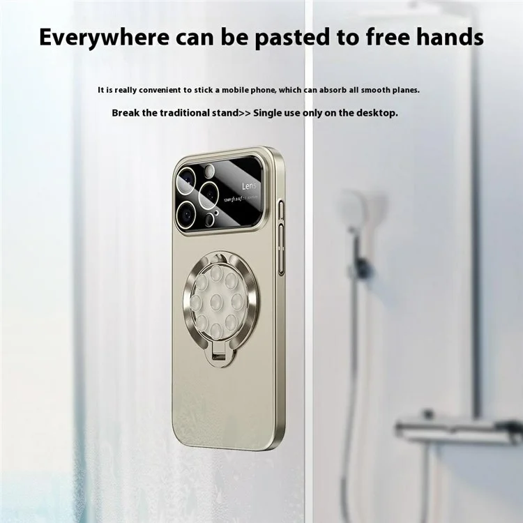 Capa para iPhone 14 Pro Max compatível com MagSafe, com ventosa e suporte - Preta