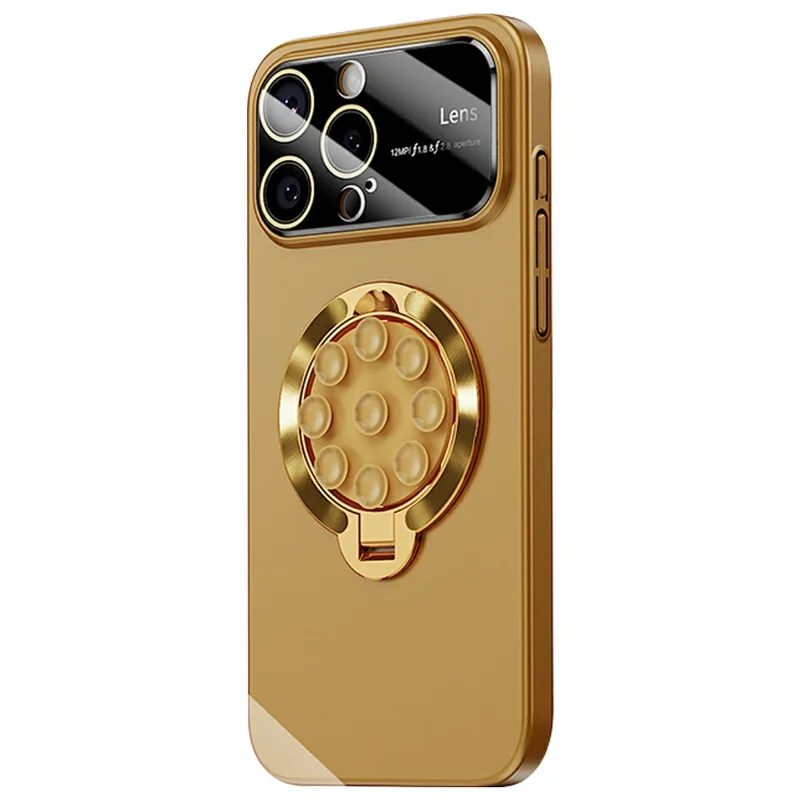 For iPhone 14 Pro Case Compatible with MagSafe Suction Cup Kickstand PC Phone Cover - Bronze