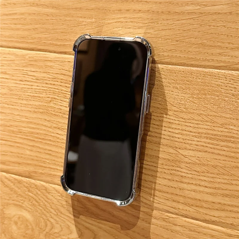 For iPhone 16 Magnetic Case Suction Cup Kickstand PC Phone Cover with Four Corner Airbag - White