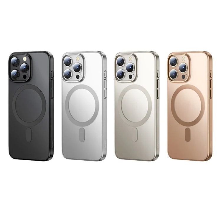 Funda para iPhone 16 Pro compatible con MagSafe REMAX RM-1625, piel con toque electrolítico y diseño delgado - Negro