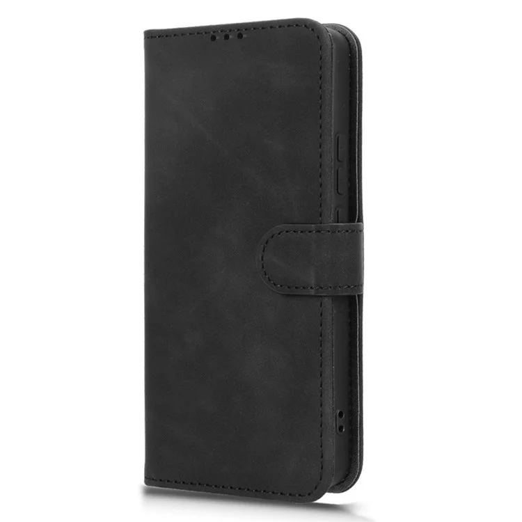 Für Xiaomi Poco M7 Pro 5G Lederhülle mit Lederoptik, stoßfest, Brieftasche, Flip-Hülle - Schwarz