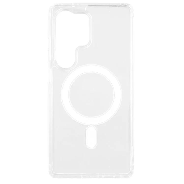 Чехол для Samsung Galaxy S24 Ultra совместимый с MagSafe, ТПУ + прозрачный акриловый чехол для телефона