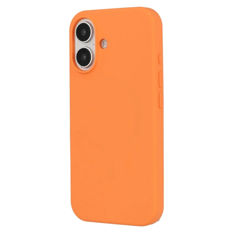Compra em Lote para Capa de iPhone 16 Compatível com MagSafe Revestimento de Fibra Capa Traseira de Silicone do Telefone - Laranja