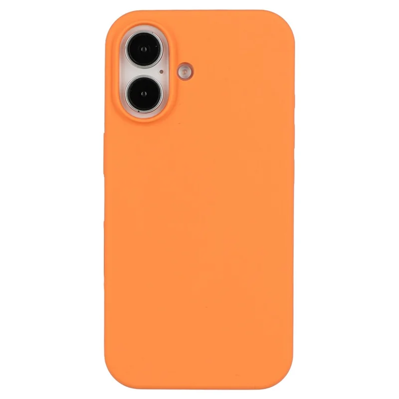 Compra em Lote para Capa de iPhone 16 Compatível com MagSafe Revestimento de Fibra Capa Traseira de Silicone do Telefone - Laranja