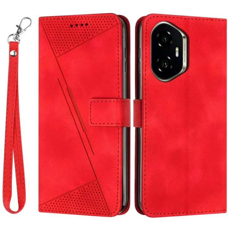 Für Ehre 300 Handtasche mit bedrucktem Dreieck-Leder-Handyhülle - Rot