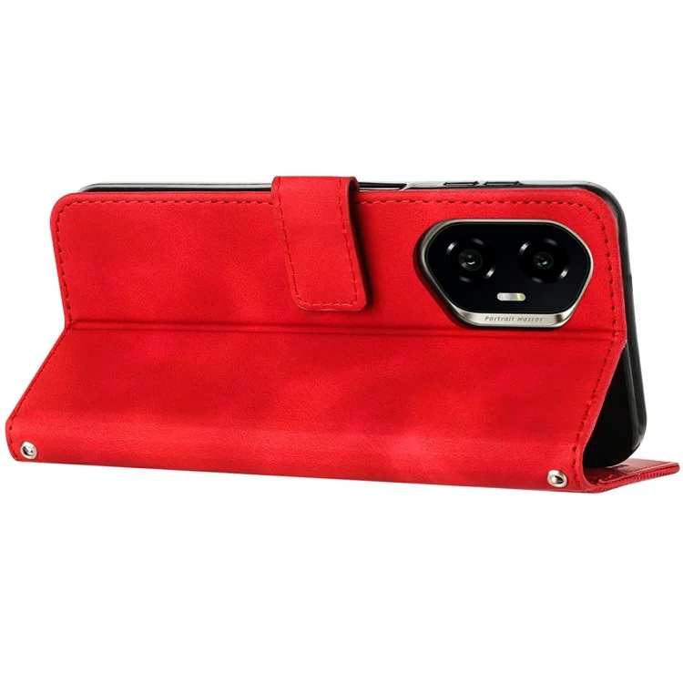 Für Ehre 300 Handtasche mit bedrucktem Dreieck-Leder-Handyhülle - Rot