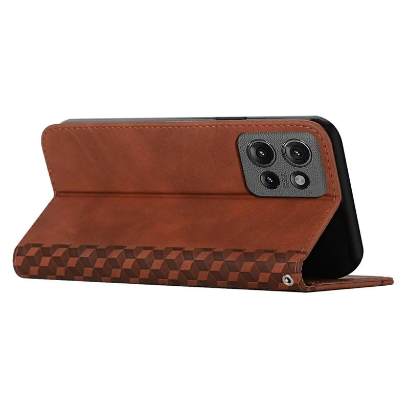Leather Case for Motorola Moto G Power (2025) / G Play (2025) 4G Wallet Phone Cover Pattern Imprinted - Brown
