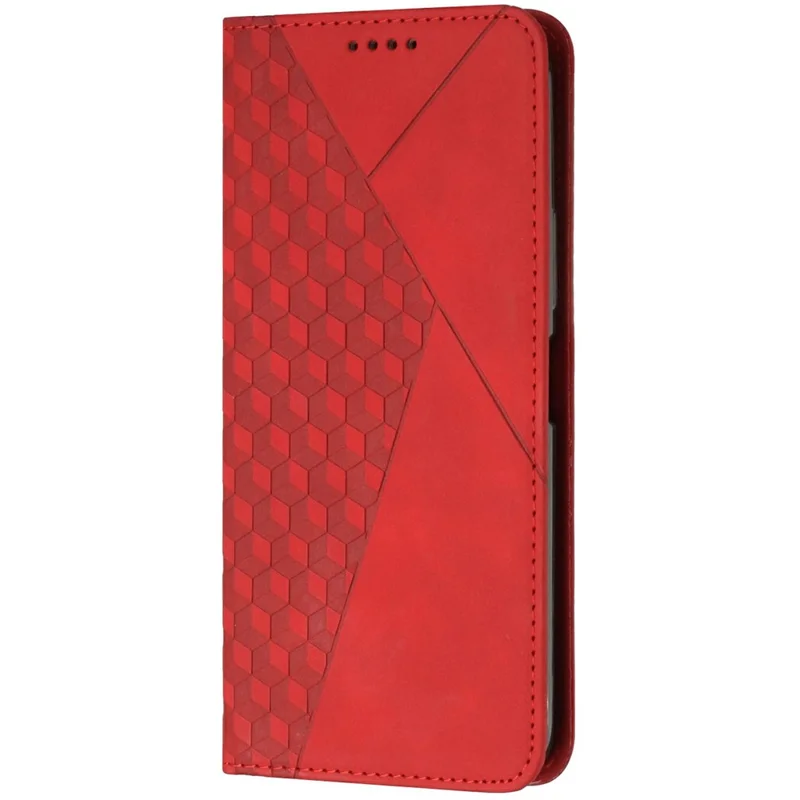 Leather Case for Motorola Moto G Power (2025) / G Play (2025) 4G Wallet Phone Cover Pattern Imprinted - Red