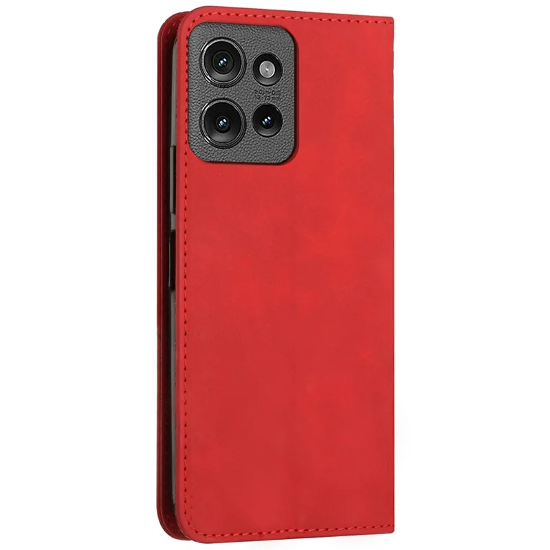 Leather Case for Motorola Moto G Power (2025) / G Play (2025) 4G Wallet Phone Cover Pattern Imprinted - Red