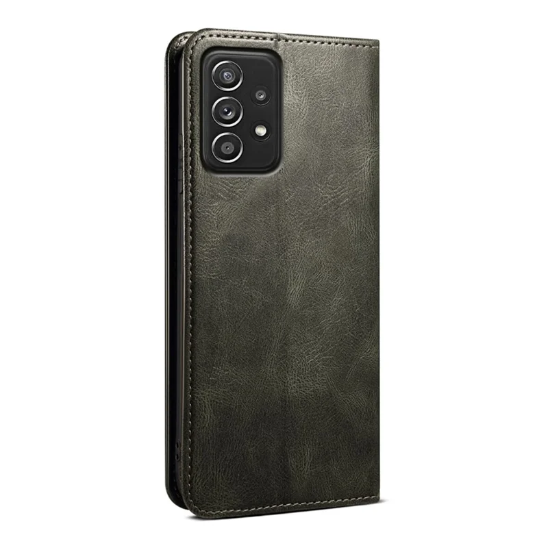 Für Samsung Galaxy A52 4G / 5G / A52s 5G Hülle Crazy Horse Textur Wachsleder Brieftasche Ständer Handyhülle - Grün