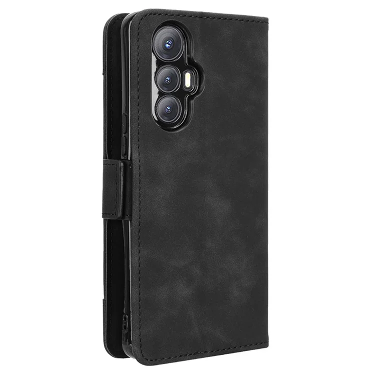 Capa de couro para Cubot Max 5 com múltiplos slots para cartões - Preto