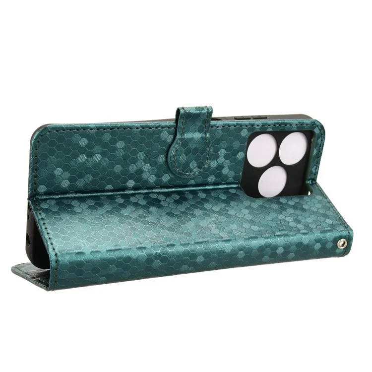 PU Leather Case For Blackview Wave 8  /  Wave 8C  /  Oscal Flat 2 Wallet Dot Pattern Imprint Phone Cover - Green