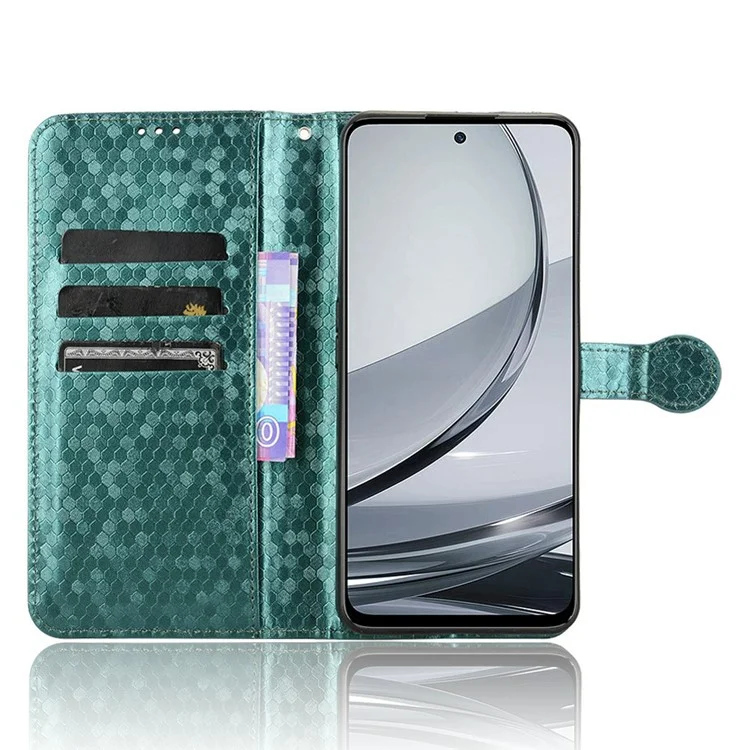 Для ZTE nubia Focus Pro Чехол-книжка в горошек из искусственной кожи - Зеленый