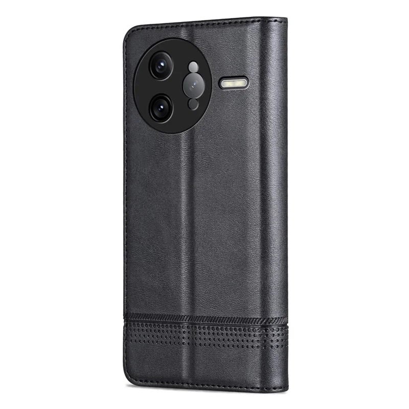 AZNS For Xiaomi Poco F7 Ultra 5G / Redmi K80 Pro 5G Case Cowhide Texture PU Leather Wallet Phone Cover - Black