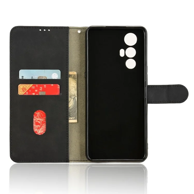 Für Cubot Max 5 Ledertasche Hautgefühl Anti-Drop Wallet Flip Handyhülle - Schwarz