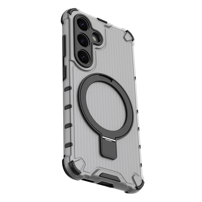 For Samsung Galaxy S25 Ultra Case with Kickstand PC+TPU Phone Cover Compatible with MagSafe - Grey