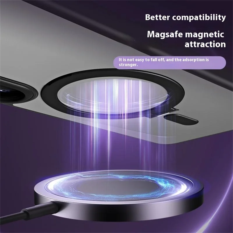 For Samsung Galaxy S25 Case Compatible with MagSafe TPU + Acrylic Kickstand Phone Cover - Black