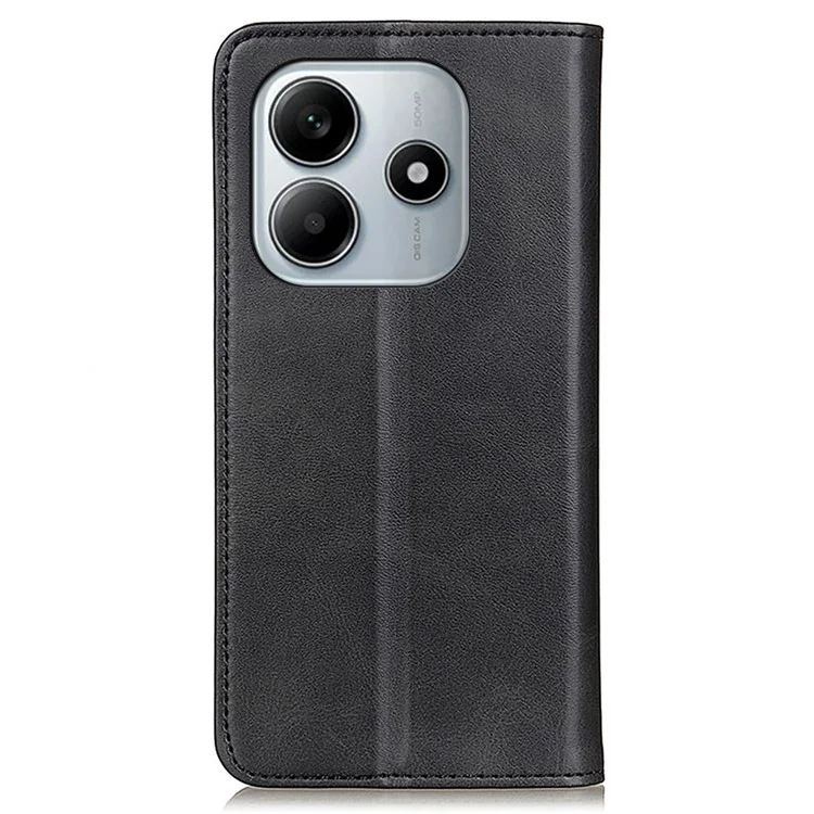 Capa de couro dividido para Xiaomi Redmi Note 14 5G Flip Wallet Phone Cover - Preto