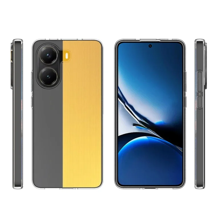 Массовая закупка для Xiaomi Poco X7 Pro 5G / Redmi Turbo 4 5G прозрачного чехла для телефона с водостойким TPU-задником