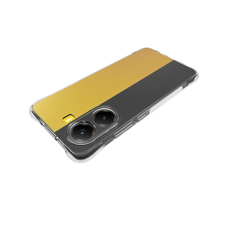 Coque de téléphone transparente en achat groupé pour Xiaomi Poco X7 Pro 5G / Redmi Turbo 4 5G, avec revêtement antidérapant et antichoc en TPU.