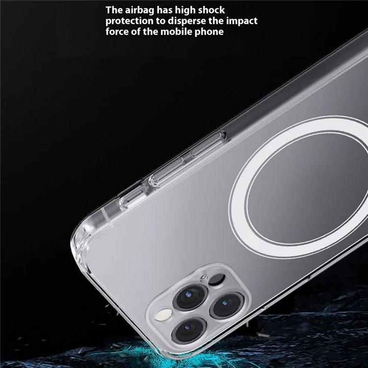 Funda mate para iPhone 16 Pro compatible con MagSafe, cubierta de teléfono con cristal templado TPU + trasero - Transparente