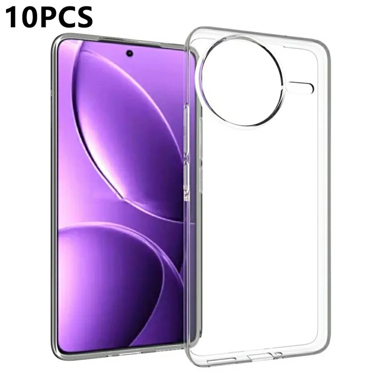 10Pcs / Pack For Xiaomi Poco F7 Ultra 5G / Redmi K80 Pro 5G Case Watermark Free TPU Protective Clear Phone Cover