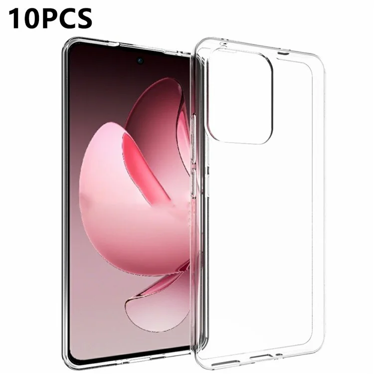 10 unidades / Paquete para Oppo Reno13 F Funda Marca de agua Gratis Cubierta de teléfono protectora de TPU transparente