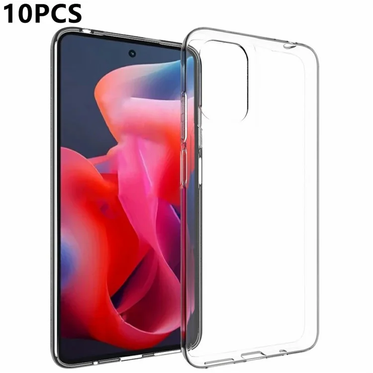 10 piezas / Paquete para funda de Motorola Moto G05 4G, cubierta de teléfono protectora de TPU transparente sin marca de agua