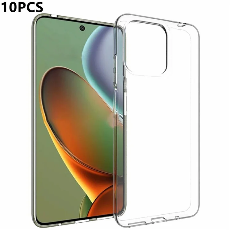 10 piezas / Paquete para Motorola Moto G15 4G Funda Libre de marcas de agua Cubierta de teléfono protectora de TPU transparente