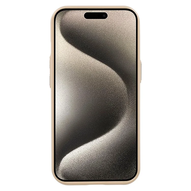 For iPhone 15 Case Compatible with MagSafe Glitter Design IMD TPU + PC Phone Back Cover - Desert Gold