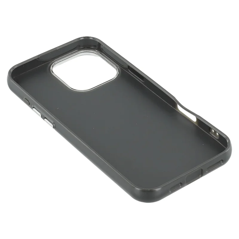 For iPhone 16 Pro Max Case Glitter Design IMD TPU + PC Phone Back Cover - Black