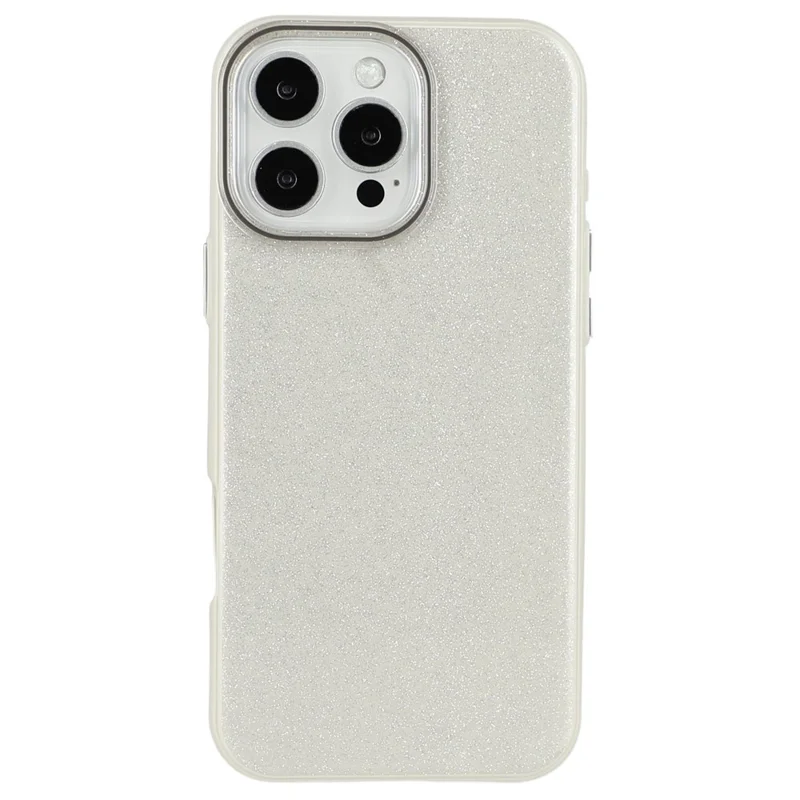 Voor iPhone 16 Pro hoesje Glitterdesign IMD TPU + PC achterklep - Grijs