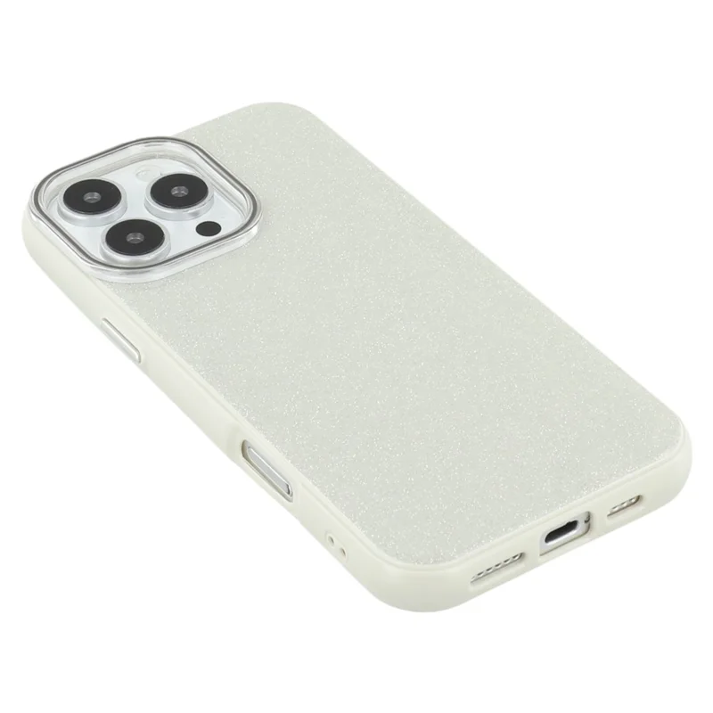 Voor iPhone 16 Pro hoesje Glitterdesign IMD TPU + PC achterklep - Grijs