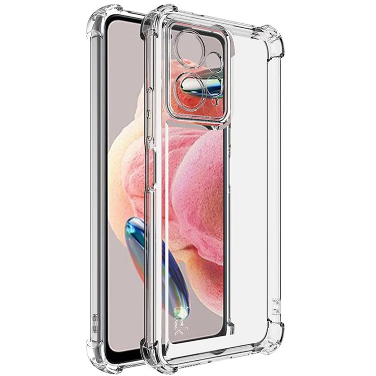 Funda IMAK UX-4 Series para Xiaomi Redmi Note 12 4G Carcasa con marco recto y protección en las cuatro esquinas, de TPU transparente a prueba de golpes.