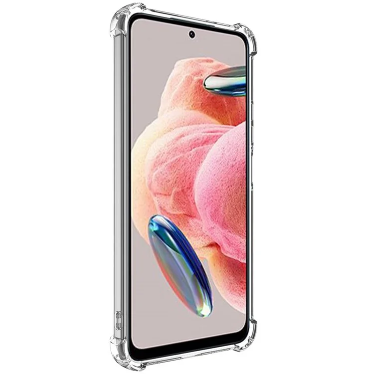 Funda IMAK UX-4 Series para Xiaomi Redmi Note 12 4G Carcasa con marco recto y protección en las cuatro esquinas, de TPU transparente a prueba de golpes.