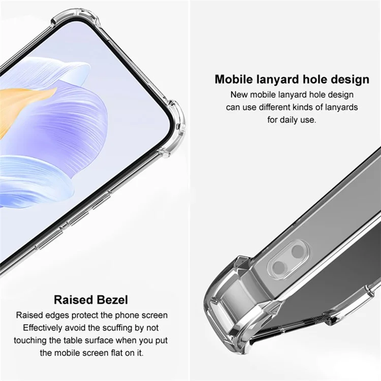 Funda IMAK UX-4 Series para Xiaomi Redmi Note 12 4G Carcasa con marco recto y protección en las cuatro esquinas, de TPU transparente a prueba de golpes.
