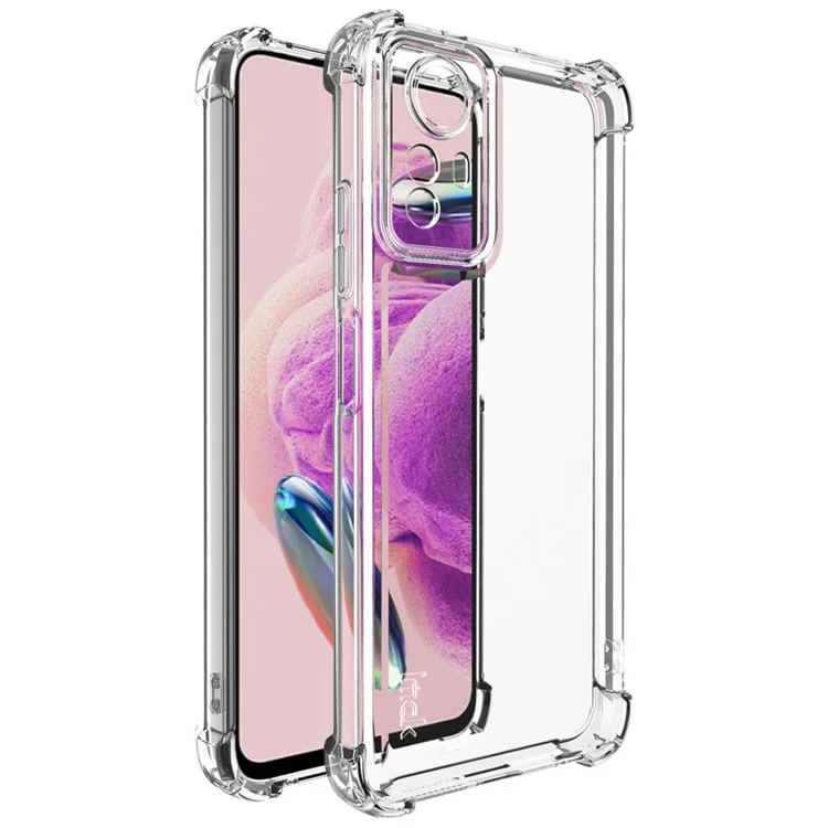 Custodia IMAK UX-4 Series per Xiaomi Redmi Note 12S 4G, con cornice diritta e protezione degli angoli, cover in TPU trasparente antiurto.