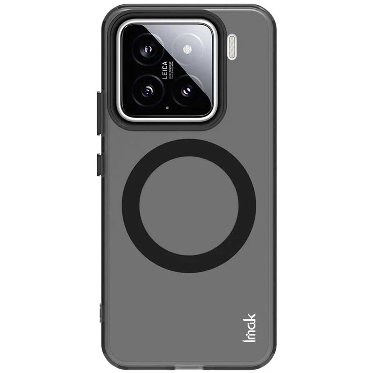 IMAK Para Xiaomi 15 / 15 Edición Personalizada Carcasa Compatible con MagSafe Cubierta Posterior de TPU + PET de Color Caramelo Anticaída - Negro