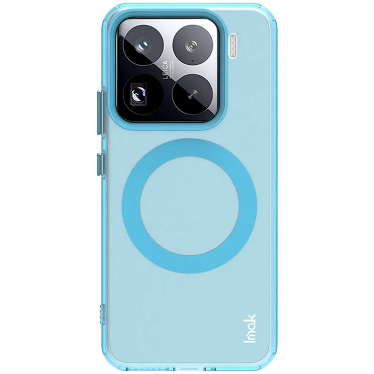 Coque IMAK pour Xiaomi 15 Pro Compatible avec MagSafe Couleur bonbon Anti-chute TPU + Housse arrière en PET - Bleu