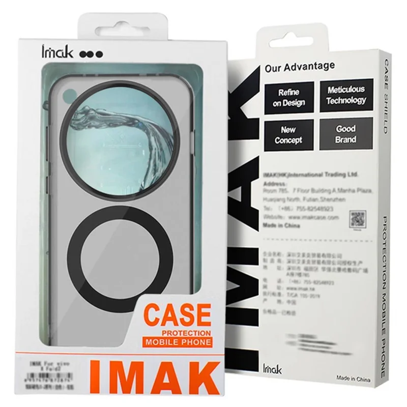 IMAK For Xiaomi 15 Pro Magnetic Case Candy Color Anti Drop TPU + PET Back Cover - Black