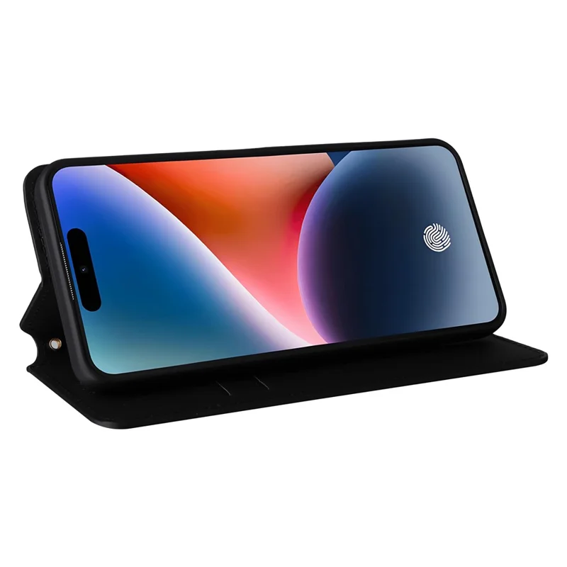 Capa de couro com estampa de losango para Oukitel P1 Wallet Case - Preta